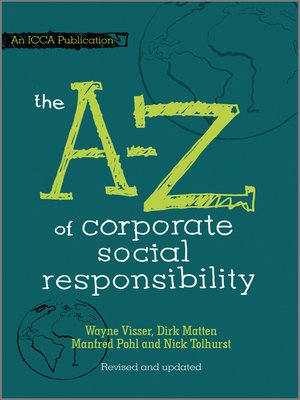 cover image of The a to Z of Corporate Social Responsibility